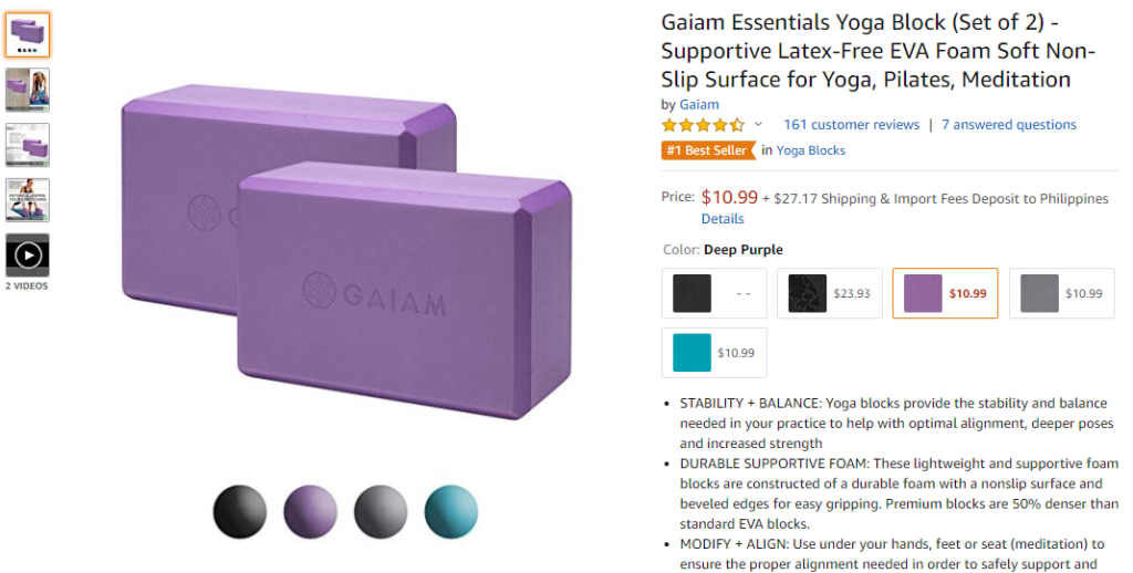 Gaiam Yoga Block (2 Pack) - Supportive Latex-Free EVA Foam Soft Non-Slip  Surface for Yoga, Pilates, Meditation, Lagoon (2-Pack)